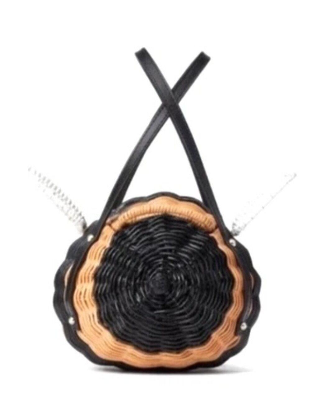 Kate Spade NWT "Down the Rabbit Hole" Wicker Bumble Bee Purse in Plastic - Picture 3 of 7